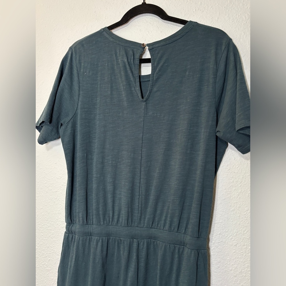Pact The House Organic Cotton Slub Jumpsuit Dark Teal M - Picture 5 of 8
